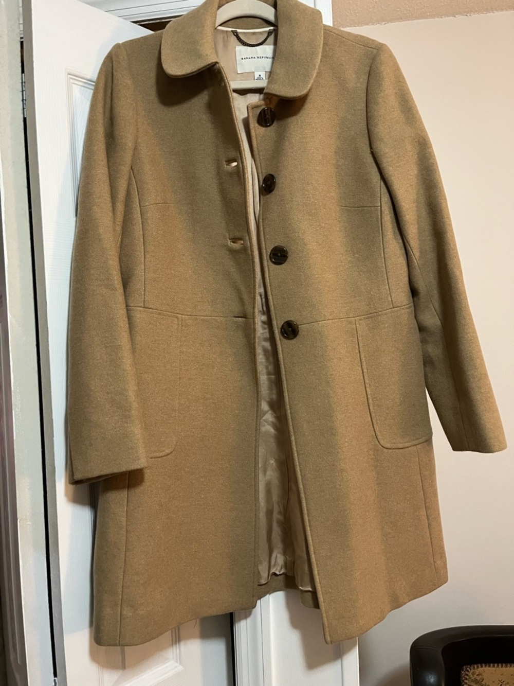 Banana Republic Camel/Tan Wool Pea Coat